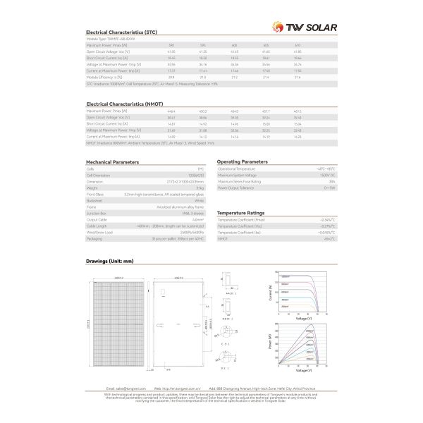 EU Warehouse in Stock Tongwei  LONGI  JA  Risen Solar Panel  400-600W House  Solar Panel Terrace Roof  for Home Electricity