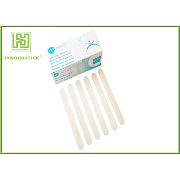 Single Packed Wooden Tongue Depressor Dental Woodsticks Round Edge