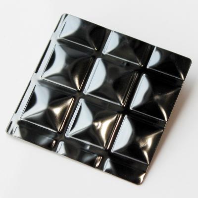 Decorative Metal Materials Stamping Finish 304 316 PVD Black Color Diamond Embossed Stainless Steel Sheet