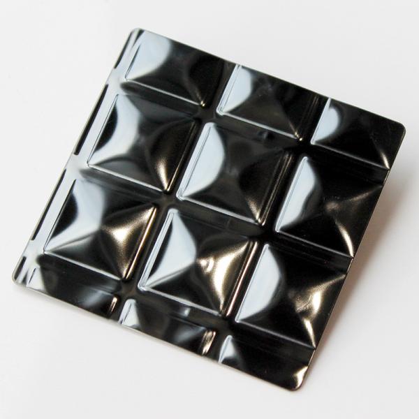 Decorative Metal Materials Stamping Finish 304 316 PVD Black Color Diamond Embossed Stainless Steel Sheet
