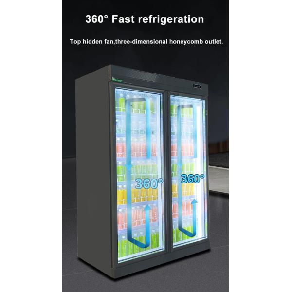 Supermarket Chiller Commercial Beverage Cooler For Drinks Cold Storage And Display