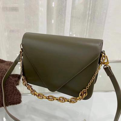 Thick Chain PU Shoulder Bag 26cm Vintage Envelope Bag