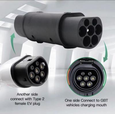 32A Triple Phase EV Charging Adapter Type 2 To GB/T SAE J1772 To Type 2