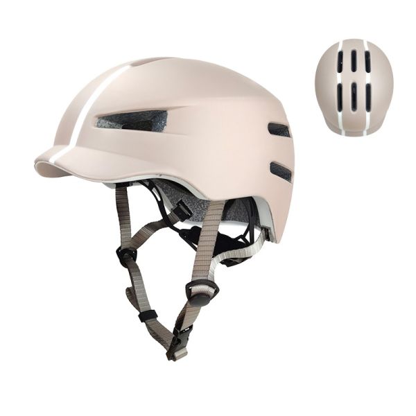 Beige Womens Mtb Helmet Bicycle Accessories Ladies Cycle Helmet Durable