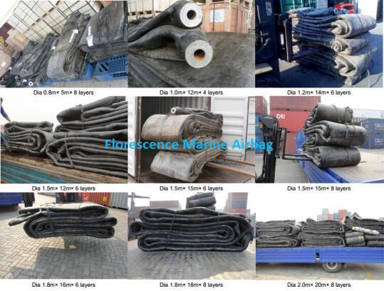 High Pressure Rubber Ship Launching Airbags For Boat Floating