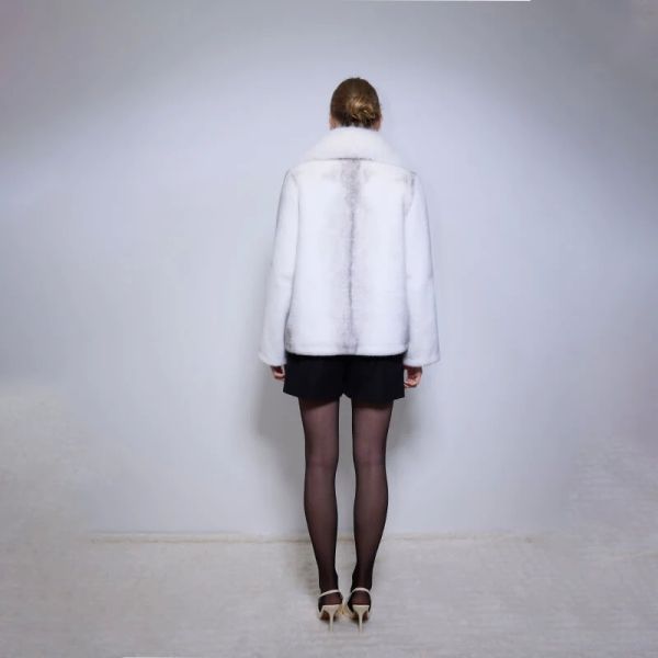 Eco Faux Fur Shrug Long Sleeve Faux Fur Jacket Women'S Fashion Casual Parka Sha