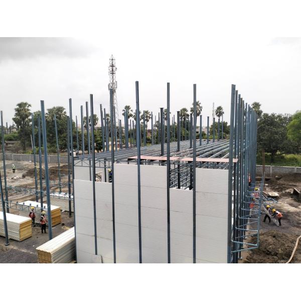 Rectangle Guest House with Wooden Floor Prefab Sandwich Panel House