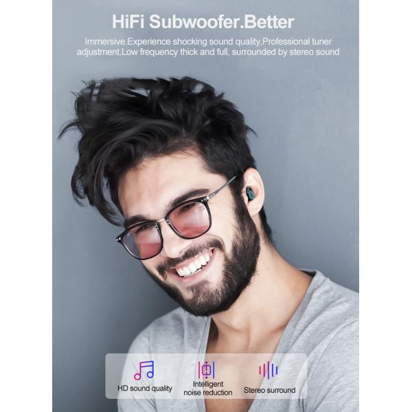 Наушник касания отпечатка пальцев шлемофона наушников Ipx7 Bluetooth 5,0 наушников Tws беспроводной водоустойчивый (с загрузочной коробкой 3000 mAh)