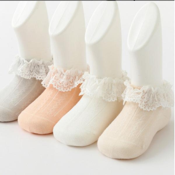 New arrival summer kids socks lace high quality organic baby socks
