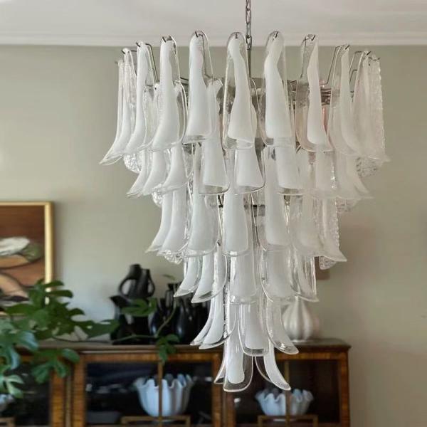 JYLIGHTING Modern Luxury Glass Hanging Pendant Lamp Home Living Room Hotel Bedroom Restaurant Decorative 40 50 60 80cm E14 Chandelier Light Modern Pendant Light