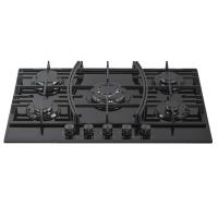 Cuisinière à gaz verre trempé 5 brûleurs plaque de cuisson à gaz 900 x 510 mm