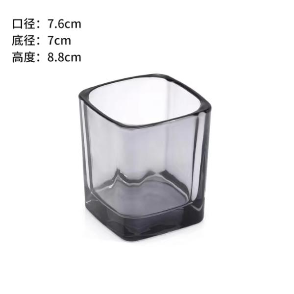 Luxury Empty Clear Amber Grey Glass Candle Jars Glass Jars For Scented Candle (Луксовые пустые прозрачные янтарные серые стеклянные бутылки для свечей)