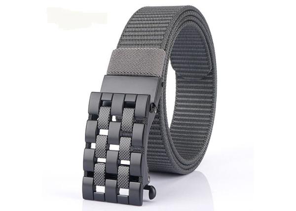 Prong Auto Buckle Mens Elastic Stretch Belts Brown Camel Grey