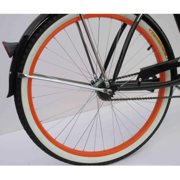 Single Speed Adult Coaster Brake Beach Cruiser Bike with Front Carrier and 26