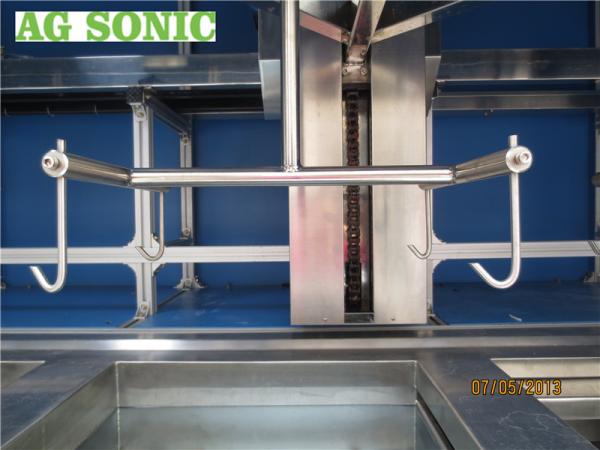 Automatic Ultrasonic Engine Cleaner Multiple Tanks Jet Spray Rotating Basket Dunking