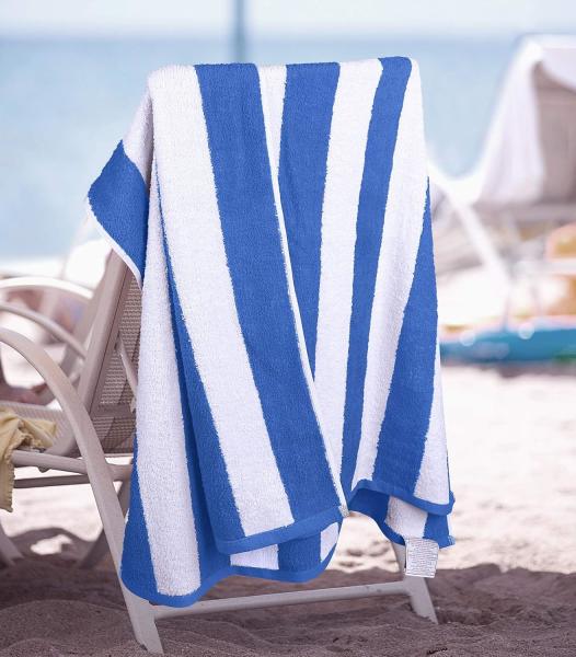 Breathable Soft Personalized Pool Towels Striped Beach Towels
