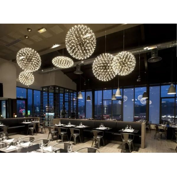 Modern Brief Loft Spark Ball LED Pendant Light  Raimond II Pendant（WH-AP-615）