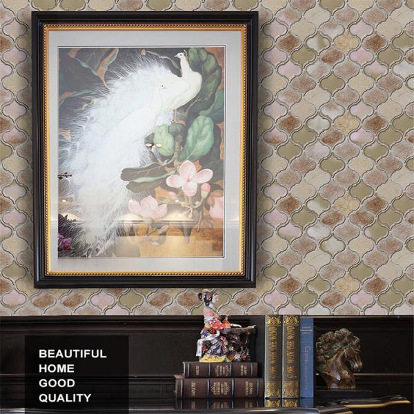 Foshan Yellow Color Ice Cracked Kitchen Mosaic Backsplash Ceramic Tile for Wall Tiles