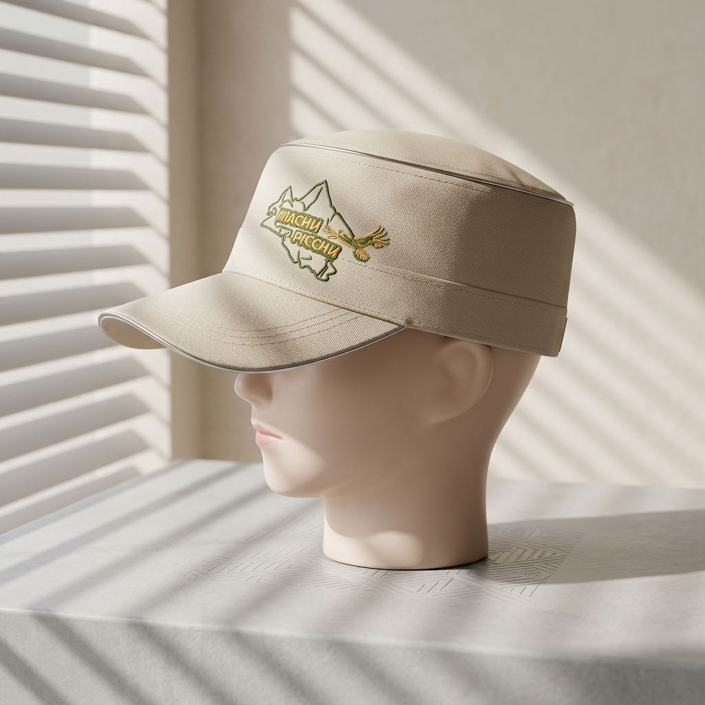 Outdoor Custom Embroidery Cap Brass Eyelets Pre Curved Brim OEM