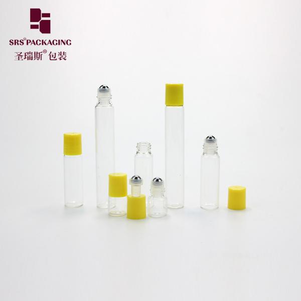 Cosmetic Mini Glass Roller Bottle Transparent Color 1ml 3ml 5ml 8ml 10ml
