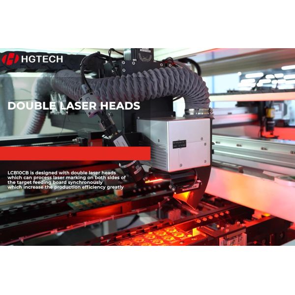 SMT Double Head PCB Laser Marking Machine 20W 10W 5W For SMT Production Line
