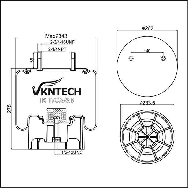 Всеобщий трейлер S22948 Hendrickson варочного мешка и весны воздуха Firestone W01-358-8713