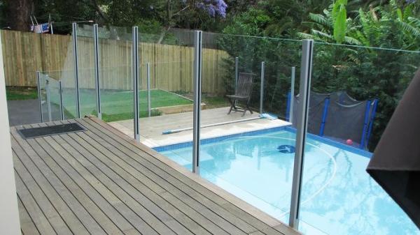 Royal Blue 12mm Pool Fencing Glass Door Curtain Wall Tempered Glass Panels