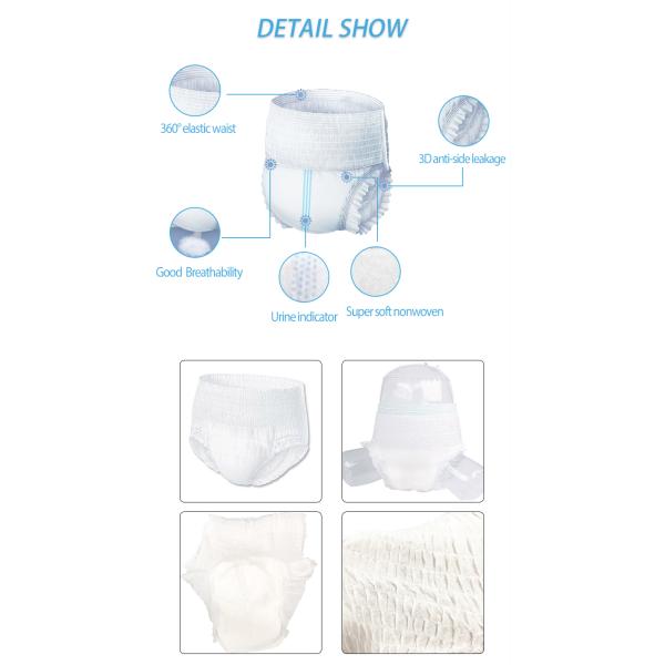 Простой ткань взрослый подгузник для менструальных потребностей и недержания крови в XXL