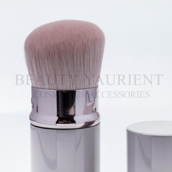 ISO9001 Portable Travel Small Retractable Makeup Brush With Aluminium Tube