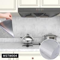 Geometric Pattern Kitchen Oilproof Wall Sticker Aluminum Foil Self Adhesive Wall Paper for Interiors Homes/Furniture