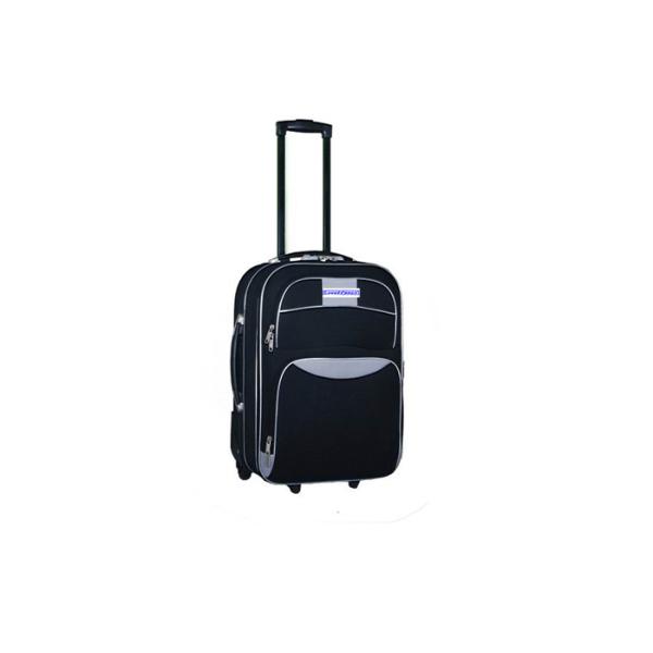 Business Trip 8 Wheel Suitcase Bags , 20 / 24 / 28 Inch Black Iron Trolley Luggage