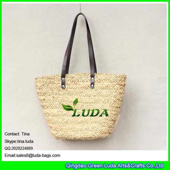 LUDA wholesale lady's basket bag handmade water grass straw bags