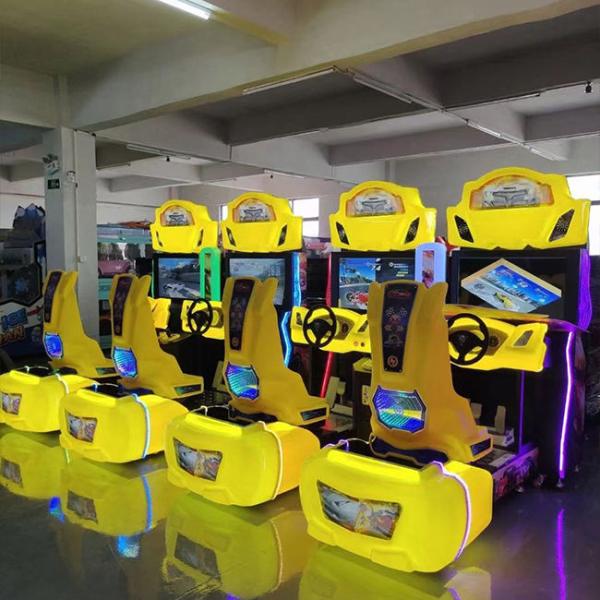 Coin Operated  2 Players Car Racing Game Machine  32 Inch Video