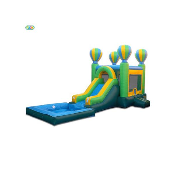 Balloon Theme Inflatable Castle Air Bouncer House With Slide Customized