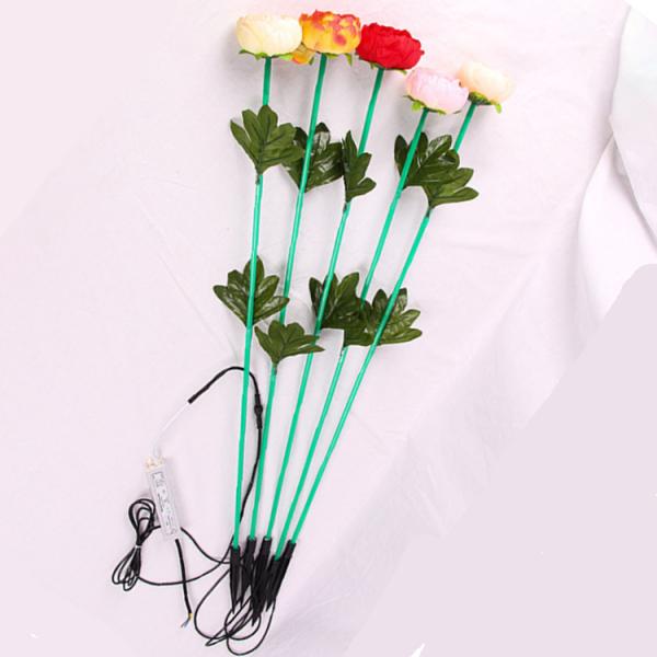 LED Simulation Peony Lights Wedding Scene Layout Lighting Festival Commercial Beauty Display Bright Decoration