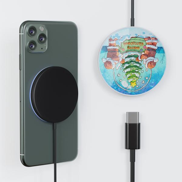 Custom Logo Portable Sublimation Magnetic Wireless Phone Charger For Sublimation Printing