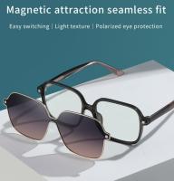 L'agrafe unisexe sur les lunettes de soleil magnétiques pour des femmes a polarisé la rétro place de protection UV