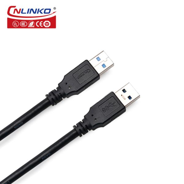 Socket Connector Cnlinko USB Waterproof Circular Male Female USB Plug Panel Mount USB3.0 Ip68 Automotive Type C Female Connector