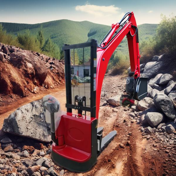 Electric Stacker 2 Ton Walking Forklift with 5 Meters Lift Height and 24V/120Ah Battery