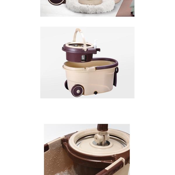 Stainless Steel Wringer 360 Spin Easy Clean Cyclone Floor Cleaning Mop and Bucket Set