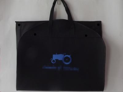 Luxury PVC Leather Hanging embroider suit protector Garment Bag Carry On Suit Cover Black