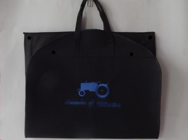 Luxury PVC Leather Hanging embroider suit protector Garment Bag Carry On Suit Cover Black
