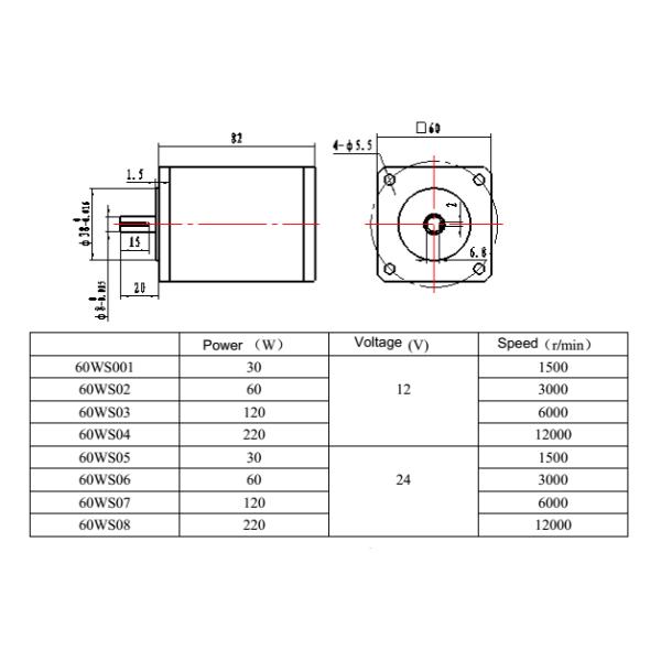Totally Enclosed 1.8NM Water Cooled Brushless DC Motor