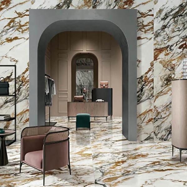 Frost Resistant Glazed Porcelain Tile Shower Ceramic Wooden Floor Slate