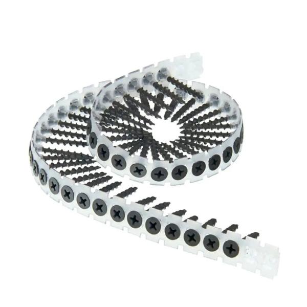 Self Drilling Phillips Cross Recess Drywall Screw Strips With Chain Belt Fastening