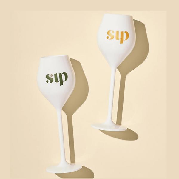 Shatterproof Plastic Veuve Clicquot Champagne Flutes Acrylic Champagne Glasses