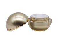 OEM crème cosmétique sphérique du volume 30g 50g de couleur d'or de conteneurs disponible