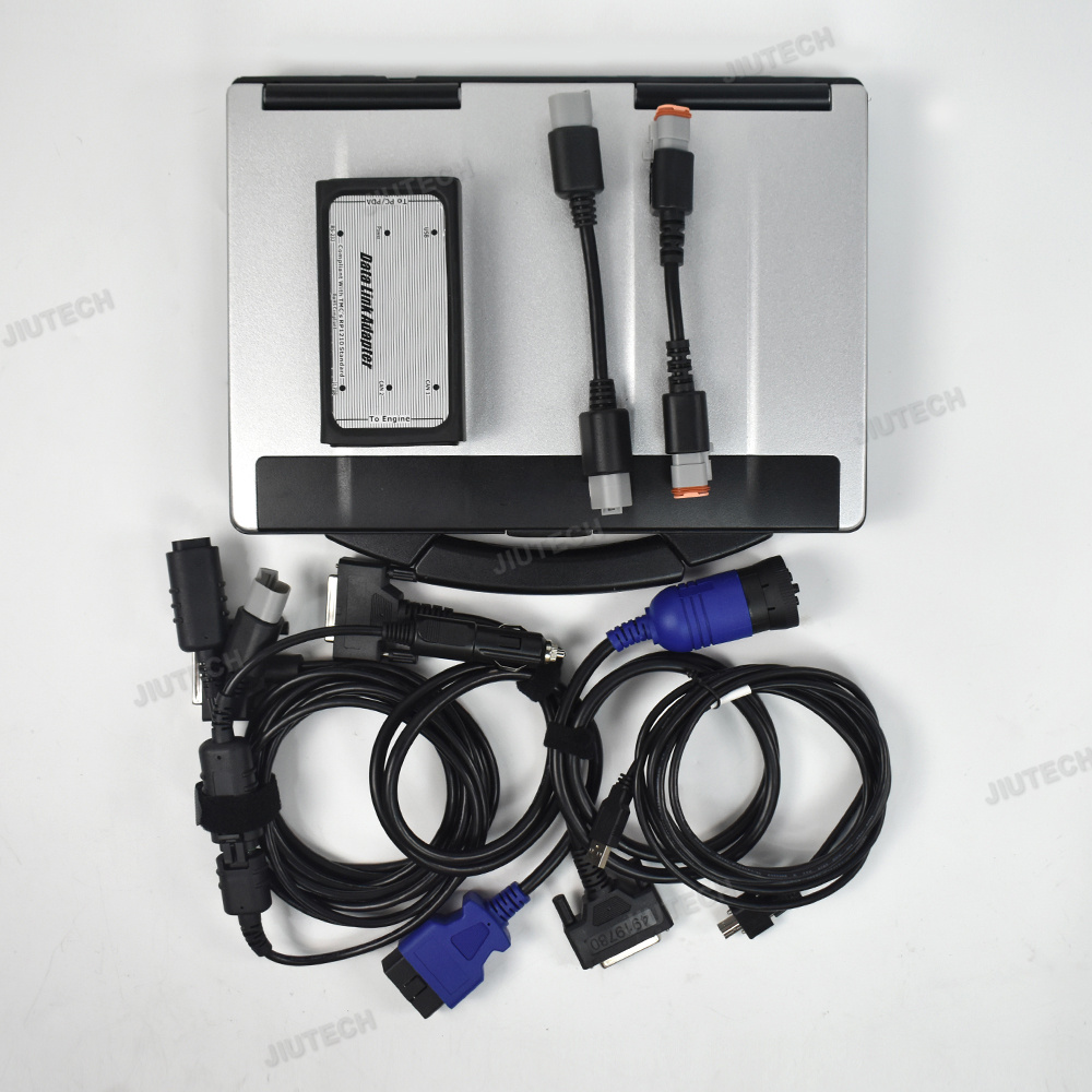 Для Commins Inline 6 Data Link Adapter Heavy Duty Truck Диагностический инструмент полный сканер OBD2 V7.6.2+CF53 ноутбук