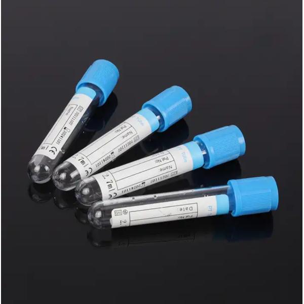CE ISO FSC Citrato de sódio aprovado para uso médico 3,2% PT Tubo de coleta de sangue Capa azul Cor