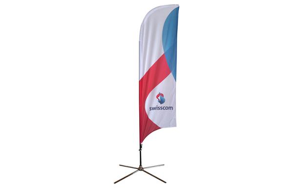 Full color Knitted Polyester 110gram Beach Flag Banner with Aluminium Pole